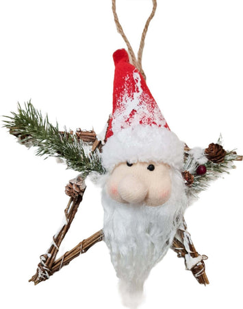 Pallina natalizie con pupazzo in Tessuto e Stella in Legno da h 15 cm stile Country Casa e cucina/Decorazioni per interni/Addobbi e decorazioni per ricorrenze/Decorazioni natalizie/Addobbi e decorazioni/Palle e palline MagiediNatale.it - Altamura, Commerciovirtuoso.it