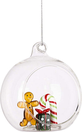 Pallina Pan di Zenzero per albero di Natale in vetro decorate Casa e cucina/Decorazioni per interni/Addobbi e decorazioni per ricorrenze/Decorazioni natalizie/Addobbi e decorazioni/Palle e palline MagiediNatale.it - Altamura, Commerciovirtuoso.it