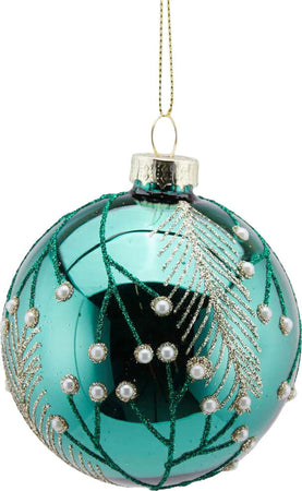 Pallina per albero di Natale con Aghi e Perle pendaglio decorativo Verde da 8 cm Casa e cucina/Decorazioni per interni/Addobbi e decorazioni per ricorrenze/Decorazioni natalizie/Addobbi e decorazioni/Palle e palline MagiediNatale.it - Altamura, Commerciovirtuoso.it