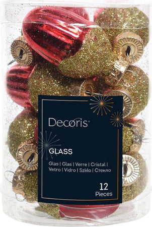 Palline a forma di ghianda in vetro per albero rosso, confezione da 12 pezzi Casa e cucina/Decorazioni per interni/Addobbi e decorazioni per ricorrenze/Decorazioni natalizie/Addobbi e decorazioni/Palle e palline MagiediNatale.it - Altamura, Commerciovirtuoso.it