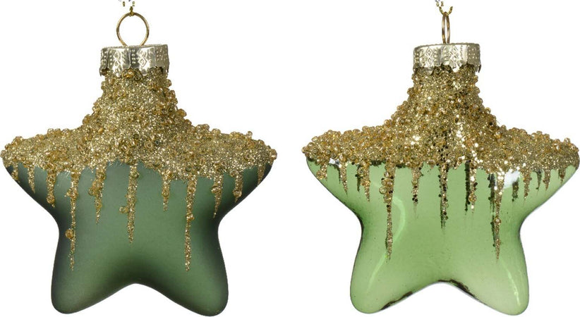 Palline a forma di stella in vetro per albero di natale verde, confezione da 2 pezzi Casa e cucina/Decorazioni per interni/Addobbi e decorazioni per ricorrenze/Decorazioni natalizie/Addobbi e decorazioni/Palle e palline MagiediNatale.it - Altamura, Commerciovirtuoso.it