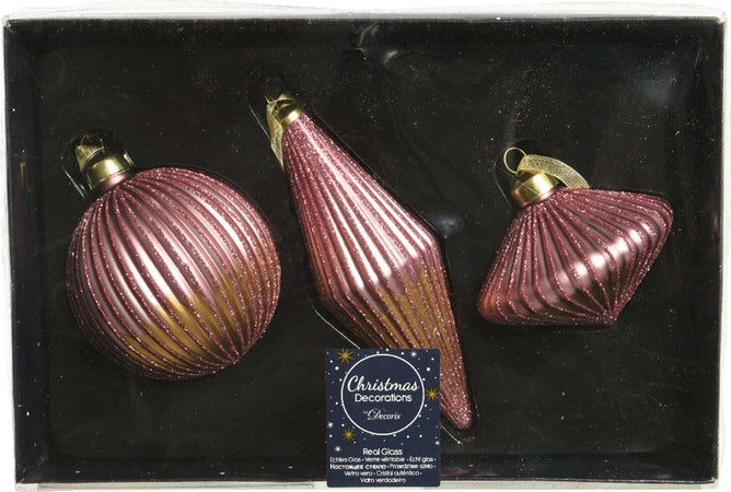 Palline Pendagli per albero di Natale in vetro decorate da 13,5 cm, confezione da 3 pezzi Casa e cucina/Decorazioni per interni/Addobbi e decorazioni per ricorrenze/Decorazioni natalizie/Addobbi e decorazioni/Palle e palline MagiediNatale.it - Altamura, Commerciovirtuoso.it