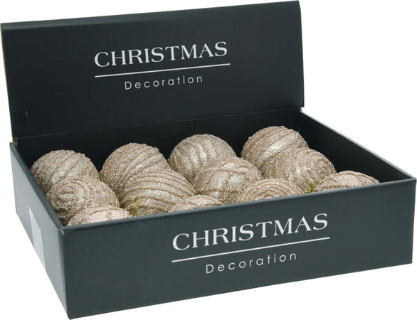 Palline per albero di Natale decorato, in Foam, color Champagne, Glitterate, da Ø 8 cm, 12 pezzi Casa e cucina/Decorazioni per interni/Addobbi e decorazioni per ricorrenze/Decorazioni natalizie/Addobbi e decorazioni/Palle e palline MagiediNatale.it - Altamura, Commerciovirtuoso.it