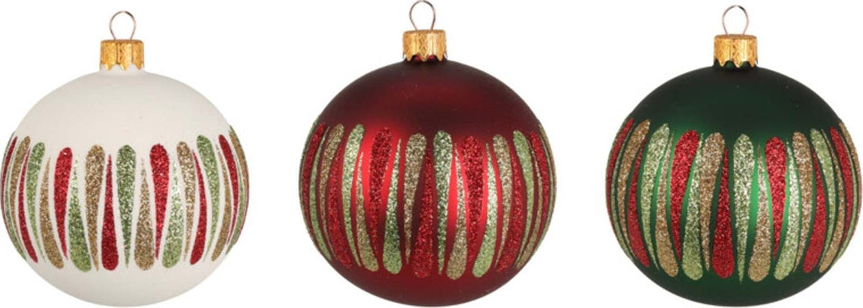 Palline per albero di Natale decorato, in Vetro con Strisce, da Ø 100 mm, 6 pezzi Casa e cucina/Decorazioni per interni/Addobbi e decorazioni per ricorrenze/Decorazioni natalizie/Addobbi e decorazioni/Palle e palline MagiediNatale.it - Altamura, Commerciovirtuoso.it