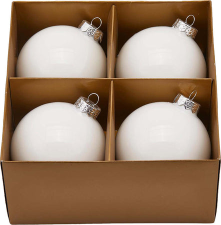 Palline per albero di natale in vetro color Bianco pendaglio decorativo Casa e cucina/Decorazioni per interni/Addobbi e decorazioni per ricorrenze/Decorazioni natalizie/Addobbi e decorazioni/Palle e palline MagiediNatale.it - Altamura, Commerciovirtuoso.it