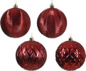 Palline per albero di Natale in vetro color rosso decorate da Ø10 cm Casa e cucina/Decorazioni per interni/Addobbi e decorazioni per ricorrenze/Decorazioni natalizie/Addobbi e decorazioni/Palle e palline MagiediNatale.it - Altamura, Commerciovirtuoso.it