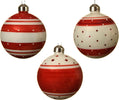 Palline per albero di Natale in vetro color Rosso e Bianco con strisce da 8 cm, confezione da 12 pezzi Casa e cucina/Decorazioni per interni/Addobbi e decorazioni per ricorrenze/Decorazioni natalizie/Addobbi e decorazioni/Palle e palline MagiediNatale.it - Altamura, Commerciovirtuoso.it