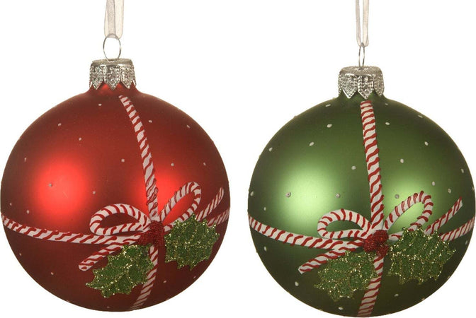 Palline per albero di Natale in vetro color Rosso e Verde con nastri da 8 cm, confezione da 6 pezzi Casa e cucina/Decorazioni per interni/Addobbi e decorazioni per ricorrenze/Decorazioni natalizie/Addobbi e decorazioni/Palle e palline MagiediNatale.it - Altamura, Commerciovirtuoso.it
