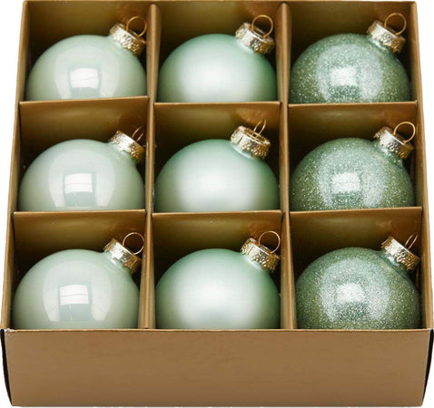 Palline per albero di natale in vetro color Verde Chiaro pendagli misti decorati Casa e cucina/Decorazioni per interni/Addobbi e decorazioni per ricorrenze/Decorazioni natalizie/Addobbi e decorazioni/Palle e palline MagiediNatale.it - Altamura, Commerciovirtuoso.it