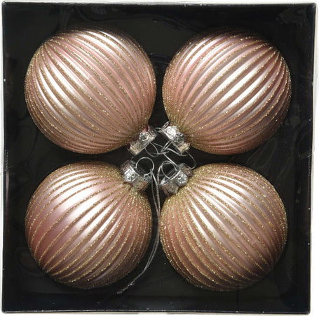 Palline per albero di Natale in vetro con righe da 8 cm, confezione da 4 pezzi Casa e cucina/Decorazioni per interni/Addobbi e decorazioni per ricorrenze/Decorazioni natalizie/Addobbi e decorazioni/Palle e palline MagiediNatale.it - Altamura, Commerciovirtuoso.it