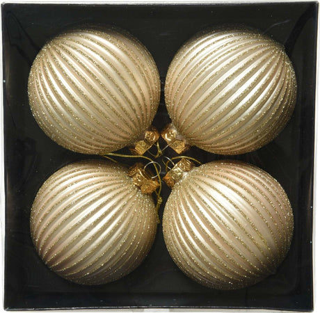 Palline per albero di Natale in vetro con righe da 8 cm, confezione da 4 pezzi Casa e cucina/Decorazioni per interni/Addobbi e decorazioni per ricorrenze/Decorazioni natalizie/Addobbi e decorazioni/Palle e palline MagiediNatale.it - Altamura, Commerciovirtuoso.it