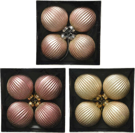 Palline per albero di Natale in vetro con righe da 8 cm, confezione da 4 pezzi Casa e cucina/Decorazioni per interni/Addobbi e decorazioni per ricorrenze/Decorazioni natalizie/Addobbi e decorazioni/Palle e palline MagiediNatale.it - Altamura, Commerciovirtuoso.it