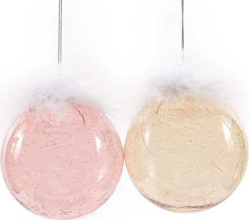 Palline per albero di Natale in vetro decorate con piume Rosa e Oro da 10 cm, confezione da 6 pezzi Casa e cucina/Decorazioni per interni/Addobbi e decorazioni per ricorrenze/Decorazioni natalizie/Addobbi e decorazioni/Palle e palline MagiediNatale.it - Altamura, Commerciovirtuoso.it