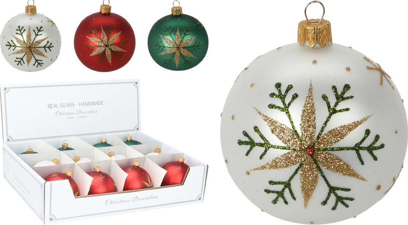 Palline per albero di Natale in vetro decorate con stelle Casa e cucina/Decorazioni per interni/Addobbi e decorazioni per ricorrenze/Decorazioni natalizie/Addobbi e decorazioni/Palle e palline MagiediNatale.it - Altamura, Commerciovirtuoso.it