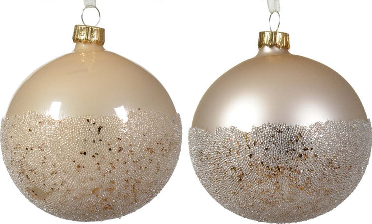 Palline per albero di Natale in vetro decorato champagne da Ø 8 cm, confezione da 6 pezzi Casa e cucina/Decorazioni per interni/Addobbi e decorazioni per ricorrenze/Decorazioni natalizie/Addobbi e decorazioni/Palle e palline MagiediNatale.it - Altamura, Commerciovirtuoso.it