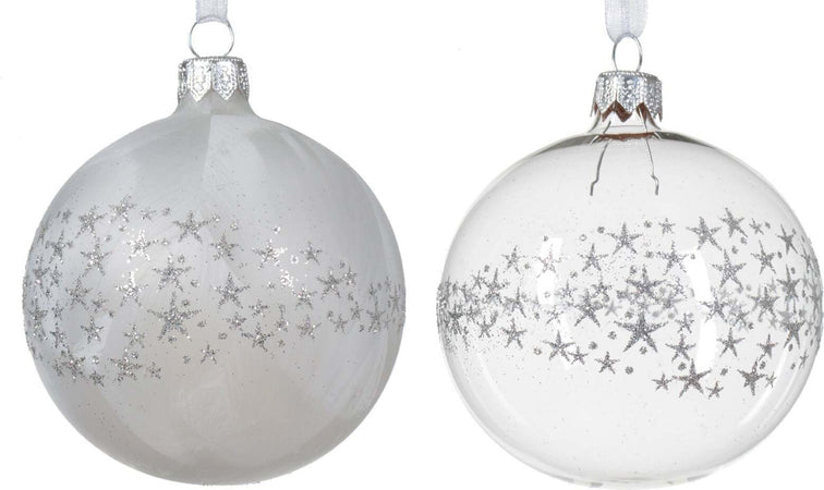 Palline per albero di Natale in vetro decorato trasparente da Ø 8 cm, confezione da 6 pezzi Casa e cucina/Decorazioni per interni/Addobbi e decorazioni per ricorrenze/Decorazioni natalizie/Addobbi e decorazioni/Palle e palline MagiediNatale.it - Altamura, Commerciovirtuoso.it