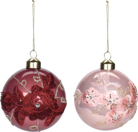 Palline per albero di natale in vetro Rosso e Rosa con Rose pendaglio Tinta Unita Casa e cucina/Decorazioni per interni/Addobbi e decorazioni per ricorrenze/Decorazioni natalizie/Addobbi e decorazioni/Palle e palline MagiediNatale.it - Altamura, Commerciovirtuoso.it