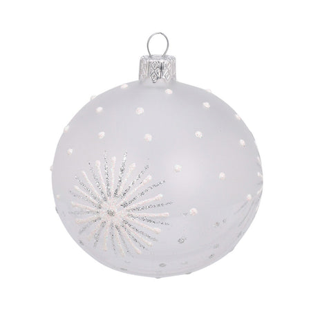 Palline per albero di Natale, in Vetro, con glitter, Ø 80 mm, 12 pezzi