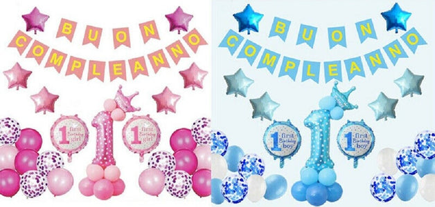Palloncini Gonfiabili Festa Bimbo Bimba 1 Anno Compleanno Festone Buon Compleanno Casa e cucina/Hobby creativi/Materiali per hobby creativi/Forniture per feste/Decorazioni/Palloncini Trade Shop italia - Napoli, Commerciovirtuoso.it