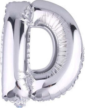 Palloncino-Gonfiabile-Elio-Lettera-D-Argento-35-Cm-Compleanno-Festa-Party-Casa