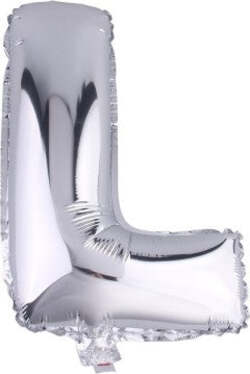 Palloncino-Gonfiabile-Elio-Lettera-L-Argento-35-Cm-Compleanno-Festa-Party-Casa