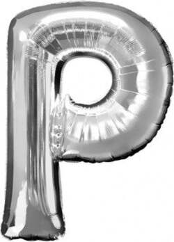 Palloncino-Gonfiabile-Elio-Lettera-P-Argento-35-Cm-Compleanno-Festa-Party-Casa