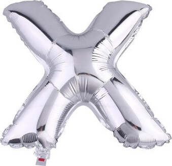 Palloncino-Gonfiabile-Elio-Lettera-X-Argento-35-Cm-Compleanno-Festa-Party-Casa