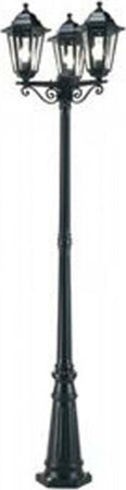 Palo-Alto-Da-Esterno-H216Cm-Esagonale-Alluminio-E-Vetro-Nero-1-Luce-E27