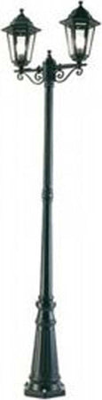 Palo-Alto-Da-Esterno-H216Cm-Esagonale-Alluminio-E-Vetro-Nero-2-Luci-E27