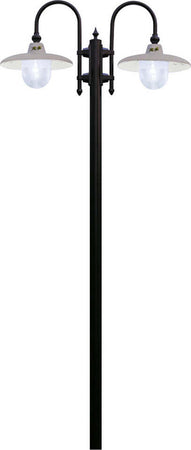 Palo-Esterno-Classico-Campobasso-Metallo-E-Ceramica-Nero-Sfumato-Rame-2-Luci-E27