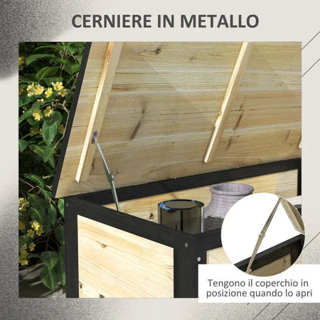 Panca-Contenitore-da-121L-con-4-Rotelle-e-Maniglie-in-Legno-e-Acciaio,-100x50x43cm,-Colore-Legno-84G-322V00ND