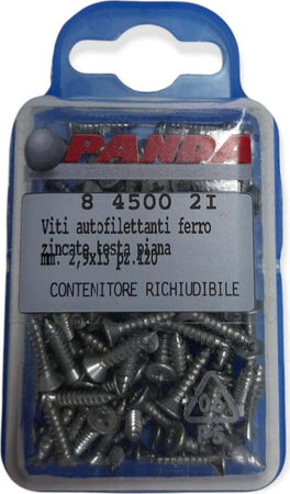 PANDA Confezione Viti autofilettanti ferro zincate testa piana mm. 2,9x13 - pz 420 Fai da te/Ferramenta/Chiodi viti ed elementi di fissaggio/Viti/Viti autofilettanti/Viti filettanti e perforanti Scontolo.net - Potenza, Commerciovirtuoso.it
