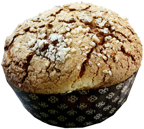 Panettone Artigianale Tradizionale Con Uva Sultanina Scorze Di Arance E Ricopertura Di Mandorle Panettone Made In Italy 100% Sicilia 1kg La Bottega Reale