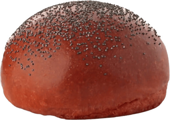 Panino red burger bun barbabietola rossa e semi di papavero 75g confezione da 52 pezzi