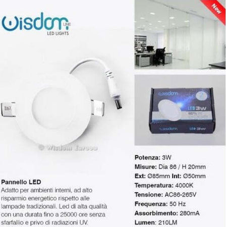 Pannello-A-Led-Tondo-O-Quadrato-Ad-Da-Incasso-Luce-Fredda-Calda-Neutra-Wisdom