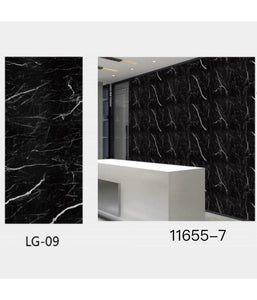 Pannello Adesivo Effetto Marmo Nero Argento Pareti Paraschizzi 300 X 60cm Stanza