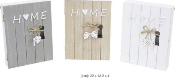 Pannello-Contenitore-Box-Cassetta-Appendi-Porta-Chiavi-In-Legno-Home-Con-Fiocco