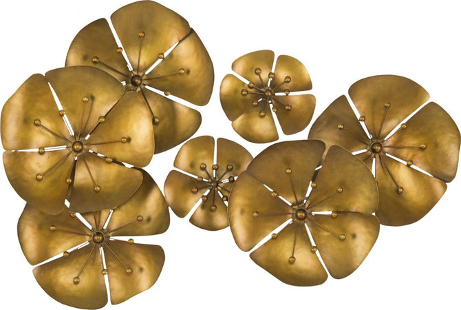 Pannello In Ferro Flowe Goldy -B- Cm 80X6X57 Casa e cucina/Decorazioni per interni/Arte/Poster e stampe Led Mall Home - Napoli, Commerciovirtuoso.it