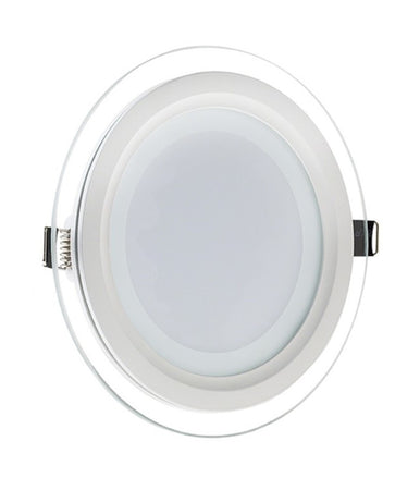 Pannello Led Slim Tondo Incasso Cornice Vetro 24w Cct 4000k 3000k 6500k P205e-t3c