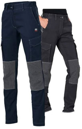 Pantalone da Lavoro Donna Siggi Sirio Stretch Pantaloni Multitasche Tecnici Rinforzi sulle Ginocchia Pantaloni Cargo con Tasconi