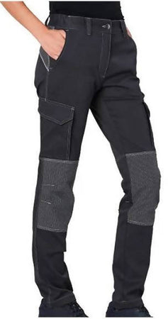 Pantalone da Lavoro Donna Siggi Sirio Stretch Pantaloni Multitasche Tecnici Rinforzi sulle Ginocchia Pantaloni Cargo con Tasconi