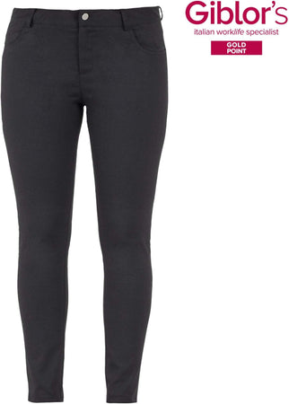 Pantalone Donna Iride Nero Elasticizzato Pantalone Cameriera Pantalone Estetista Parrucchiera