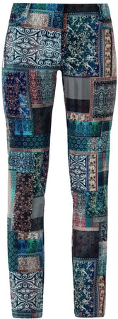 Pantalone Layla Fantasia Etnica Pantalone Donna Elasticizzato Cameriera Bar Estetista