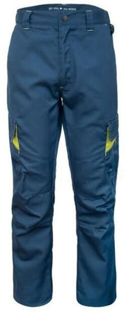 Pantalone Re-use Re-work Legion Blu Pantalone da Lavoro Poliestere Riciclato con Tasconi Officina Meccanico Magazziniere Elettricista Installatore