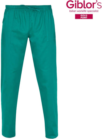 Pantalone Rodi Verde Tessuto Satin Uomo Medico Farmacista Dentista Infermiere