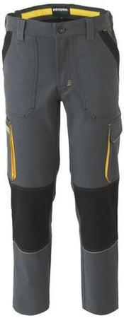 Pantalone UltraFlex Grigio Elasticizzato Meccanico Gommista Carrozziere Elettricista Pantalone da Lavoro