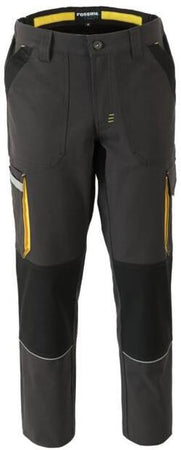 Pantalone UltraFlex Warm Grey Elasticizzato Meccanico Gommista Carrozziere Elettricista Pantalone da Lavoro
