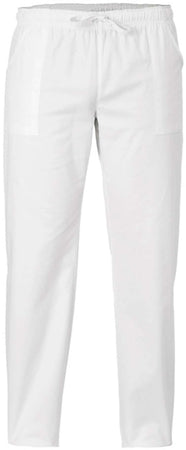 Pantalone Unisex Da Lavoro Pantalone in Cotone Bianco Medico Infermiere Farmacia Cucina Giblor's 123 Gamba Lunga Vita Elastica Dresswork