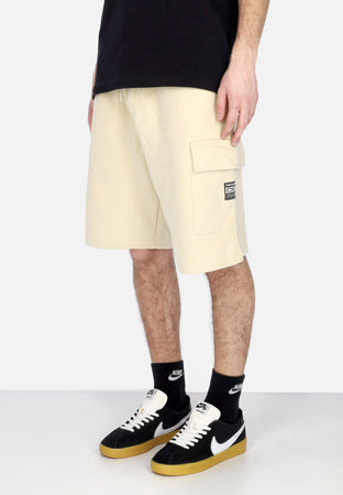 PROPAGANDA Pantalone Corto Tuta Uomo Label Classic Cargo Sweatshort Gravel da uomo