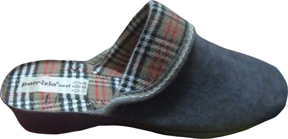 Pantofola invernale Donna in Panno Comoda art. 9035 PATRIZIA nei colori grigio e blu pantoffola donna L'Orchidea - Siderno, Commerciovirtuoso.it